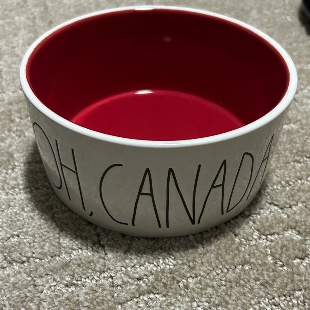 Rae Dunn OH CANADA large dog bowl